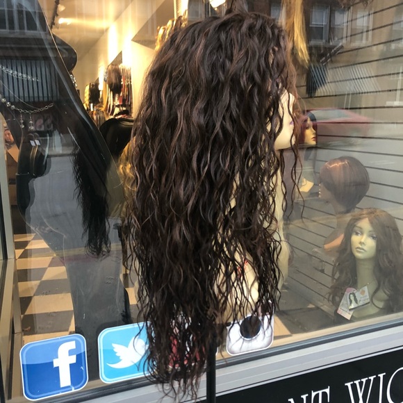 Full lace wig fulllace Brown Highlights long curly - Picture 4 of 8